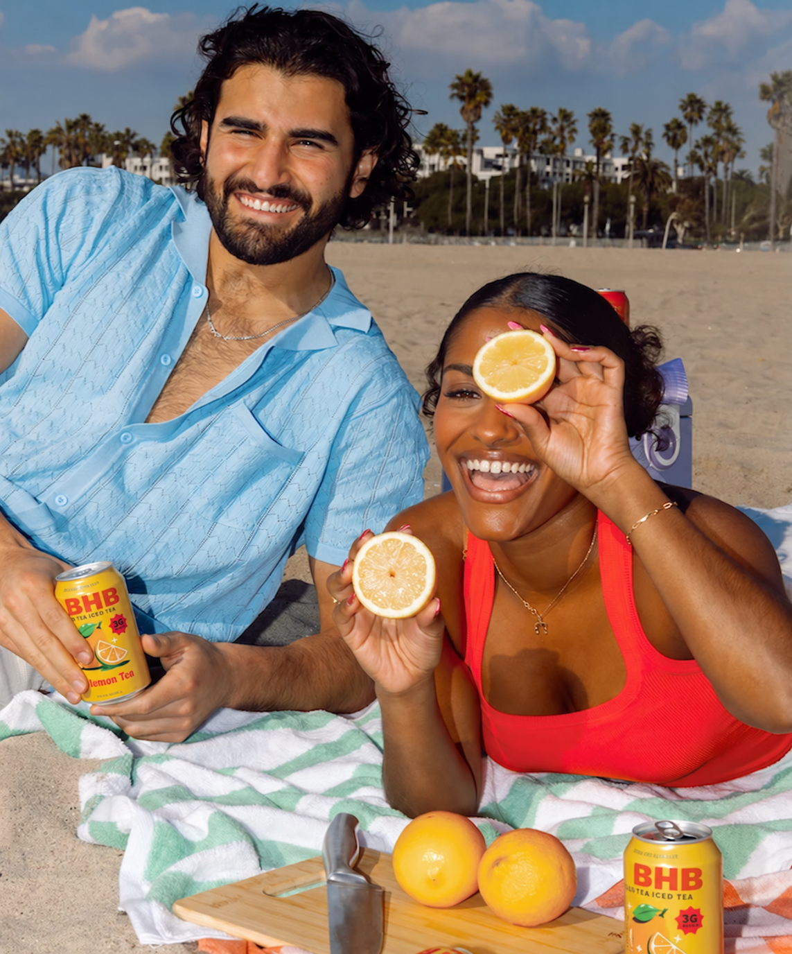 Lemon tea at a sunny outdoor picnic